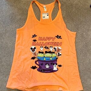 Halloween Alien Teacup Tank Top - Orange